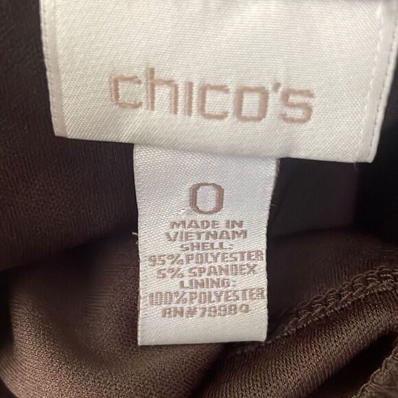 Chico’s Leopard Print Shirt Dress 3/4 Sleeve Midi Length 0 - Picture 7 of 7